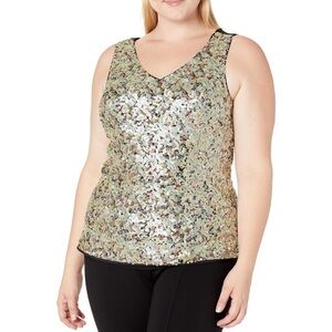 RACHEL Rachel Roy Bona Sequin Tank XL NWT